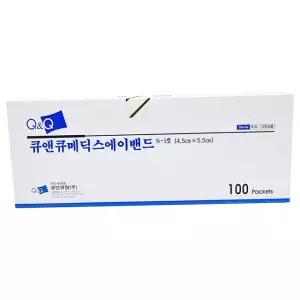 큐앤큐 메딕스밴드 1호S 드레싱밴드 부직반창고 100매입