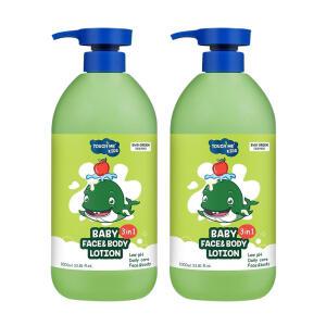 터치미 키즈 유아 대용량 바디로션 사과향 1000ml  2개 / 얼굴 바디 공용