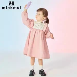 [밍크뮤][밍크뮤(MINK MUI)] 화관 자수 프릴 원피스 (택가격 139000원)