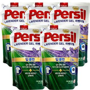 퍼실 9중효소 딥클린 라벤더 리필 1.5L 5개 일반드럼겸용 세탁세제