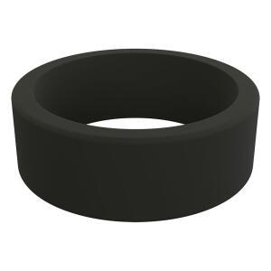 QALO 남성용 베이직 & 플랫 실리콘 링 - 웨딩 밴드 통기성 편안 핏 내구성 있는 고무 결합 8mm x 2mm
