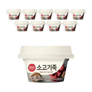 CJ 햇반 소고기죽 268g, 10개