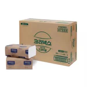 [크리넥스] 핸드타올 드라이셀 250매 X 20밴드 총5000매입 47223 박스