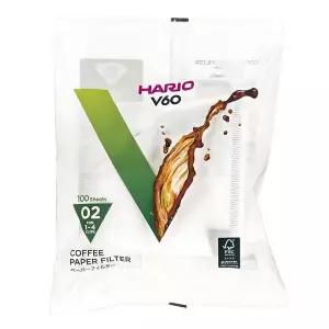 하리오 V60 종이필터 02 화이트 VCF-02-100W, 100개입, 1개