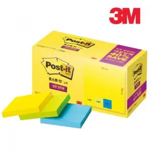 3M 포스트잇 강한점착용 노트 대용량팩 654SSN-15A/점착/멀티팩/접착식/대용량/다용도/팝업/메모지/무지