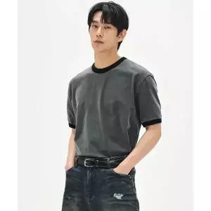 소버먼트 46 피그먼트 링거 티셔츠 차콜 2006712