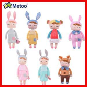 Metoo 달콤한 판타지 안젤라 인형 토끼 사슴 무당 벌레 소녀 부드러운 인형 동물 플러시 장난감 생일 크리