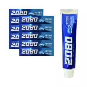 애경산업 2080 어드밴스 블루 치석케어 치약 120g x 10개