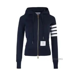 [톰브라운] FW25 여성 루프백 4바 후드 집업 FJT001A 00535 415 118066