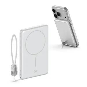 Qi2 15W 맥세이프 초슬림 고속 보조배터리 5000mAh QB510 화이트