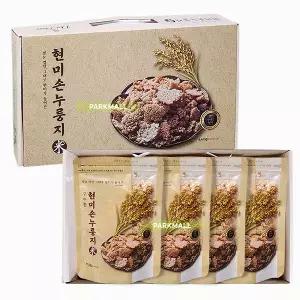 델피오래 구수한 현미 손 누룽지 100g 4팩 (쌀눈 현미누룽지 건강간식)