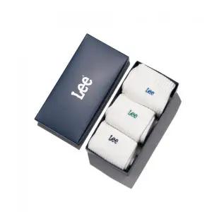 리 LEE 남성 트위치 로고 삭스 3PACK 화이트 LE2601SK41WH 427628