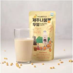 무가당 무첨가 국민바이오 제주나물콩두유 180ml 40개 무설탕 국산두유