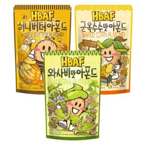 바프 아몬드 허니버터 190g + 와사비맛 190g + 군옥수수맛 190g 1세트