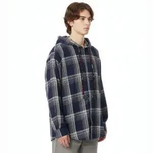 RIB HOODIE SHIRT (2401003R W00VO K204) (립 후드 셔츠)