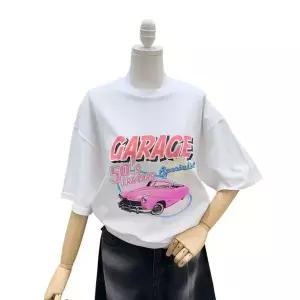[하프클럽/에잇컨셉]올드카 박스 반팔 티셔츠 C26D7FTS264