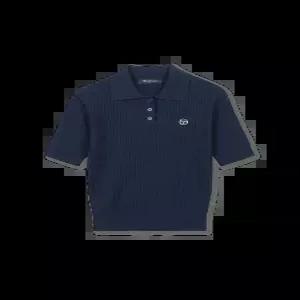 26S 여성 W FRESCA KNIT 케이블 반팔 폴로 (네이비) [TWKU30563-NYS]