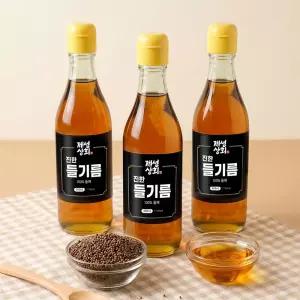 제성상회 진한 들기름 350ml x 3 병