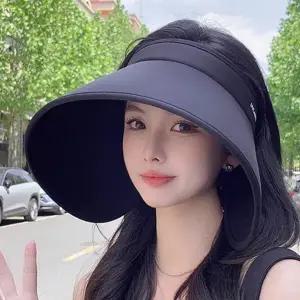 여성 썬 캡 휴대용 와이어 자외선 여성 돌돌이 모자 차단 여름 골프