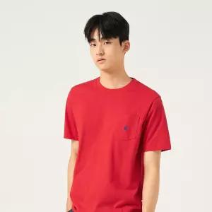 빈폴 멘 포켓 로고 반소매 티셔츠 레드 BC5742C666 LL C