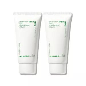 이니스프리 그린티 씨드 히알루론산 크림 80mL (튜브형) 2개