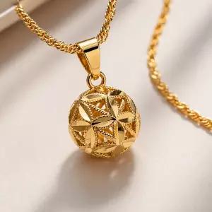 LYON12 여성 수국 펜던트 목걸이 Gold Layered 골드 기념일 선물 와이프