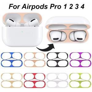 Airpods Pro 1 2 3 4 용 방진 스크래치 방지 스티커 2/1/pro 커버 먼지 가드 보호 이어폰 필름