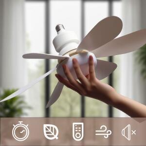 LED 40W 천장 선풍기 조명 E27 디밍용 리모컨 포함 거실 서재 가정용 85-265V