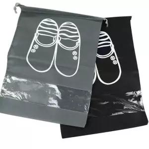 [룽스_61]신발 보관 주머니 블랙 비닐 헬스 컬러 가방
