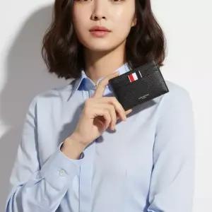 톰브라운 FAW035A 00198 001 페블 그레인 삼선탭 여성 카드지갑