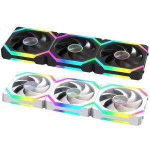 JUMPEAK HS120 Halo ARGB 쿨링 팬 360mm 모듈형 스택형 접합 키트 게이밍 PC 케이스 수냉 쿨러