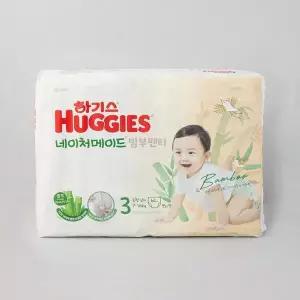 하기스 네이처 밤부 팬티 기저귀 남아 중형 64매 1팩 GST