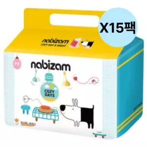 나비잠 밴드형 기저귀 코지 아기 초슬림 중형 X15팩 BNS