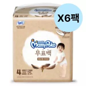 마미포코 유아동 밴드형 기저귀 4단계 공용 6팩 대형 BNS