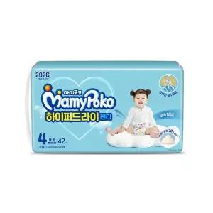 마미포코 하이퍼드라이 팬티 기저귀 여아 대형 42P 1팩 GST