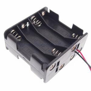 5Pcs 더블 레이어 8x1.5V AA 배터리 커버 케이스 8 팩 상자(와이어 포함)