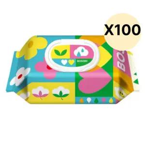 보솜이 물티슈 캡형 펀앤플레이 라이트 60매 100팩 BNS