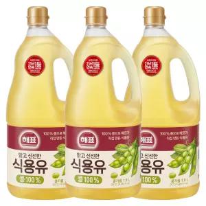 해표 콩기름 식용유 1.8L X 3개