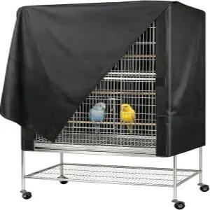 COSYOO 블랙 600D 옥스포드 패브릭 버드 케이지 커버 33L x 23W 41H 인치 내후성 앵무새 전체 방진 그늘