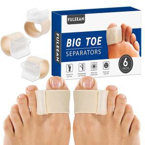 FULEEAN BIG TOE 스페이서, HALLUX VALGUS 여성을 종일 방지, , CORRECTOR, 및 건막류 발가락 위한 신발에 편안함, 남성 하루 겹침 적합