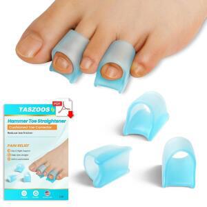 TA OOS HAMMER TOE 스트레이트너 교정기 토 남성용 - 해머 클로, 구부러짐, /M 재정렬된 (블루) /L) 사이즈 및 발가락 (S 컬, 젤 여성 다른 -6개 3가지 부목