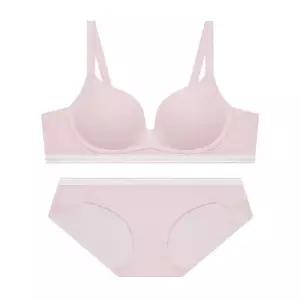 게스언더웨어 GFWBR212LPK BP 여자속옷 드로즈 에센셜 골지 노와이어 브라 팬티 세트 라이트핑크 6062069