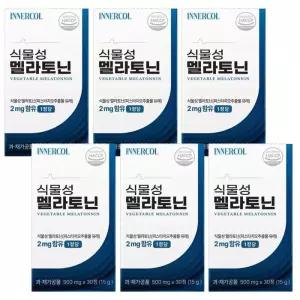 [단비] 이너콜 식물성 2mg 함유 500mg 30정 x 6개
