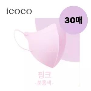 아이코코 KF94 성인 황사 마스크 대형 핑크 30매 BNS