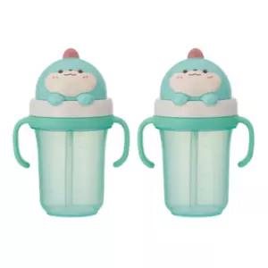 에디슨 유아컵 귀여운 빨대컵 휴대용 물컵 300ml 공룡 BNS