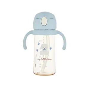 에디슨 아기 원터치 빨대컵 자기주도 연습 블루 250ml BNS