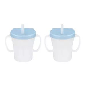 에디슨 유아 물컵 이유식 준비물 흘림방지 200ml 블루 BNS