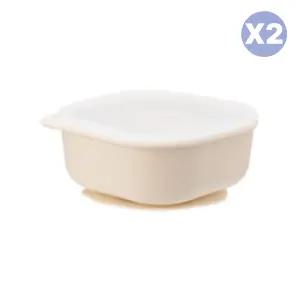 에디슨 유아식기 실리콘 흡착볼 간식볼 휴대용 크림X2 BNS