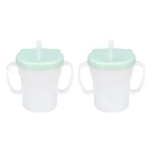 에디슨 유아컵 물컵 흘림 방지 빨대컵 200ml 민트 BNS