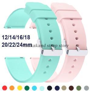 12mm14mm16mm18mm20mm22mm24mm 소프트 실리콘 시계 밴드 퀵 릴리스 스트랩 Xiaomi Amazfit for Huawei 남성